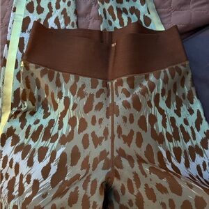 Ultracor Leopard Print Teal and Black Leggings